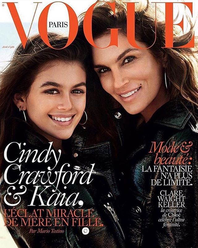 Cindy Crawford e la figlia Kaia per la prima volta insieme sulla copertina di Vogue