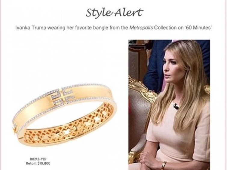 Ivanka Trump sotto accusa usa limmagine del padre per vendere i suoi gioielli