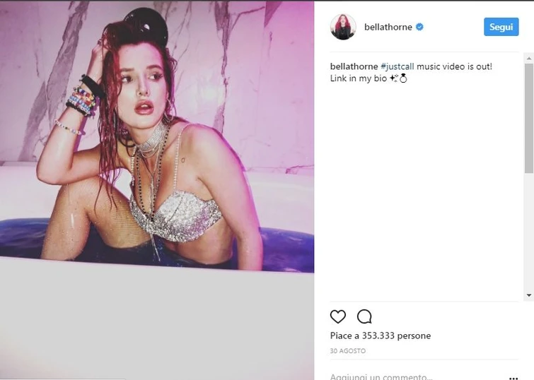 Bella Thorne lex stellina Disney nuda e senza ritocchi su GQ