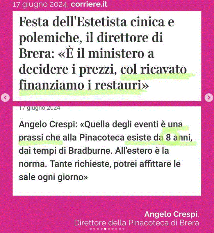 LEstetista Cinica travolta dalla polemica per la festa alla Pinacoteca di Brera ecco i veri motivi dellattacco Ma lei sbotta