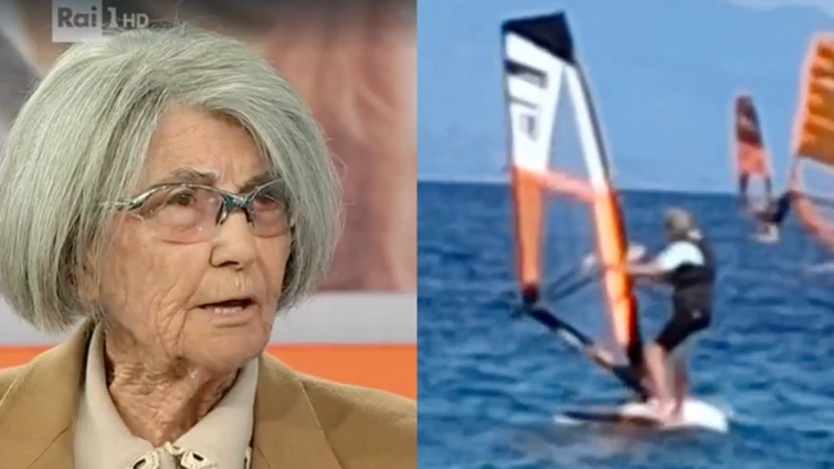 I 98 anni di Mariuccia: “Ho già prenotato il windsurf per l’anno prossimo, se non ci sarò più vi guardo da lassù”