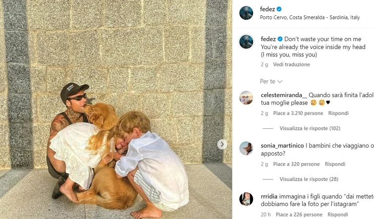 Fedez confuso per Chiara Ferragni una frecciata ma anche una dedica struggente