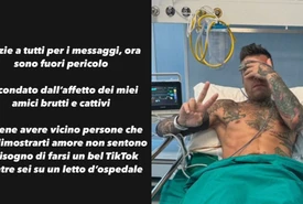 Fedez in ospedale operato durgenza Ma lancia pesanti stoccate a Ferragni Il selfie per le dimissioni
