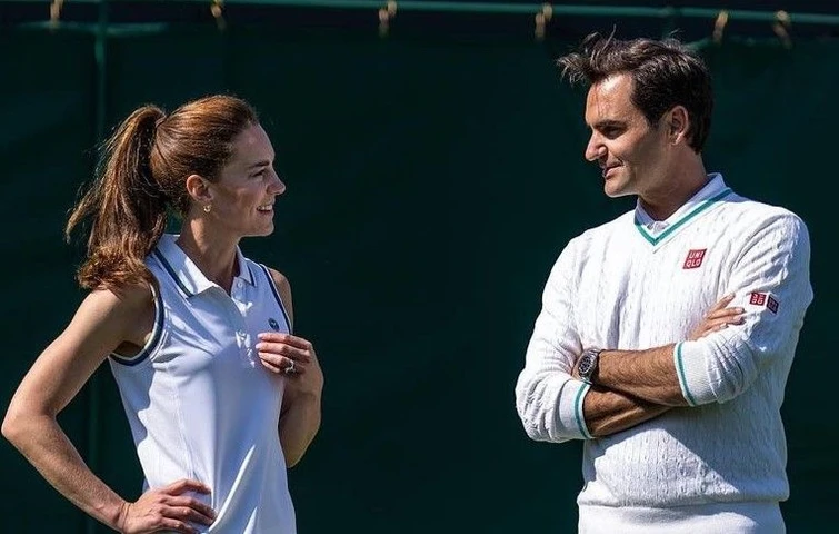 La principessa Kate sfida il Re Federer sui campi di Wimbledon ecco come è andata a finire