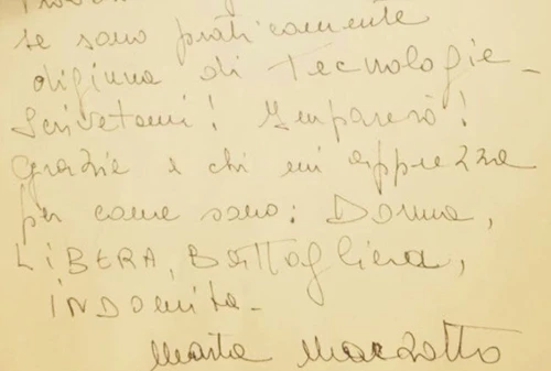 Io donna libera e battagliera indomita lultima lettera di Marta Marzotto