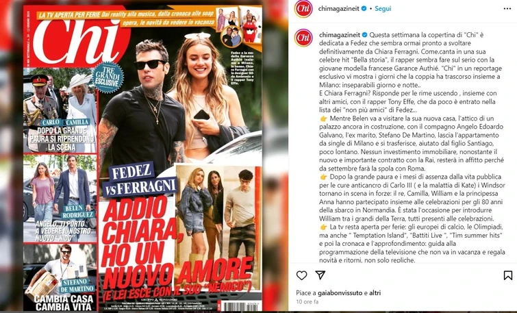 Chiara Ferragni con Tony Effe e Fedez con Garance Authié le foto paparazzate