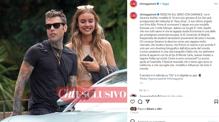 Chiara Ferragni con Tony Effe e Fedez con Garance Authié le foto paparazzate