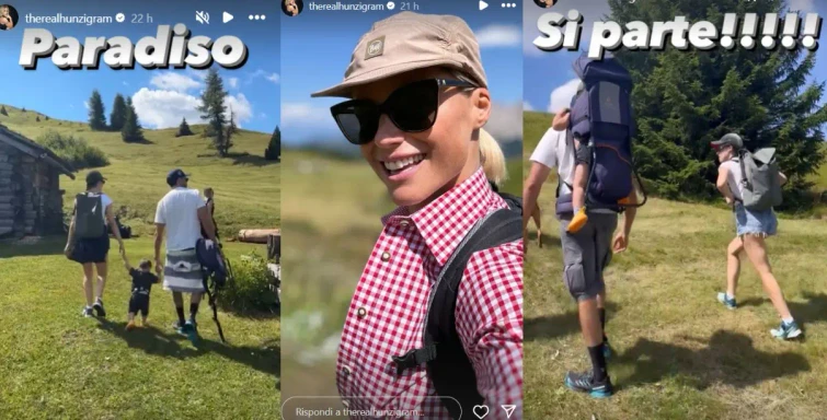 Michelle Hunziker ed Eros Ramazzotti insieme in montagna lindiscrezionebomba