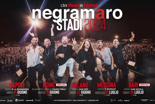 Negramaro si aggiungono due nuove date al Tour Stadi 2024