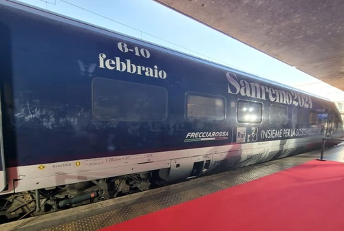 Un Frecciarossa con livrea dedicata per il Festival di Sanremo